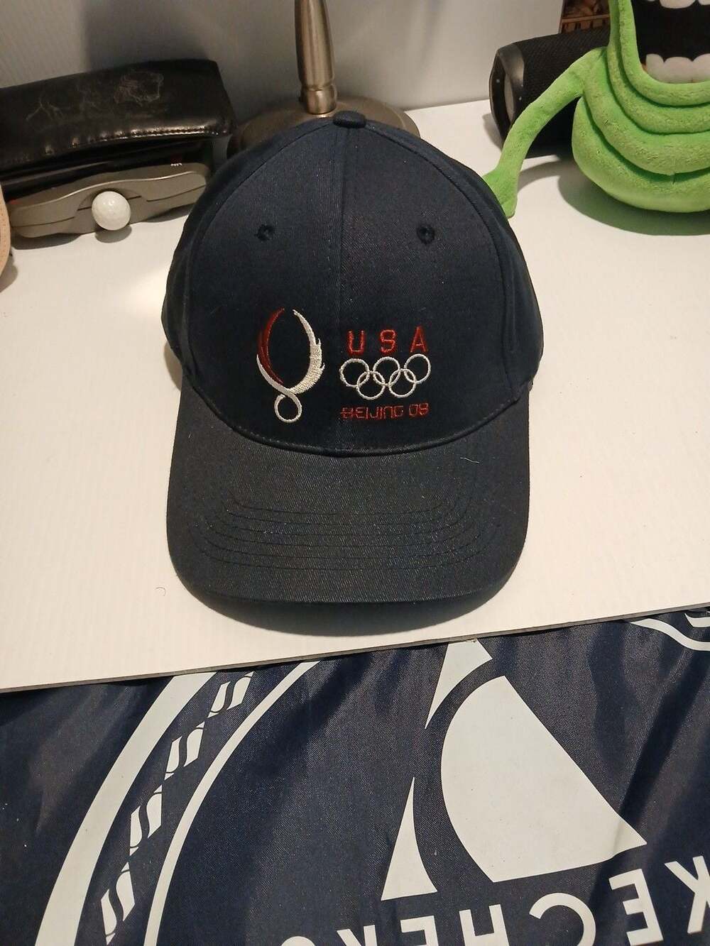 US Olympic Committee Beijing 08 USA Adjustable Hat Navy Blue